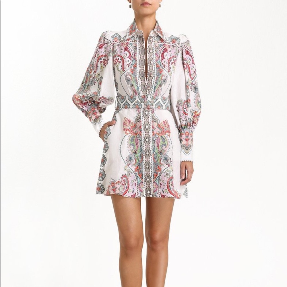 Like new Zimmermann ninety six linen shirt dress